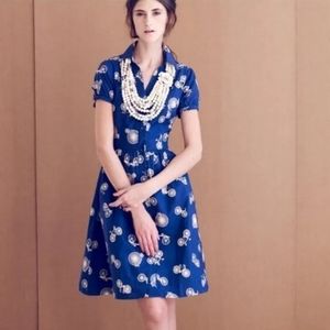 NWOT Anthropologie Porridge Two Wheeler Bicycle Shirtdress Dress Size 2